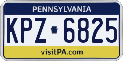 PA license plate KPZ6825