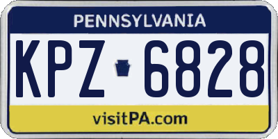 PA license plate KPZ6828