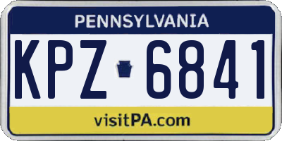 PA license plate KPZ6841