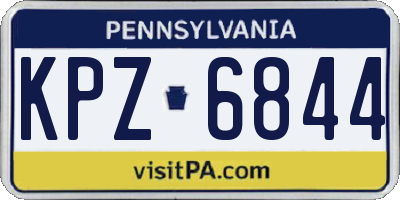 PA license plate KPZ6844