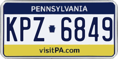 PA license plate KPZ6849