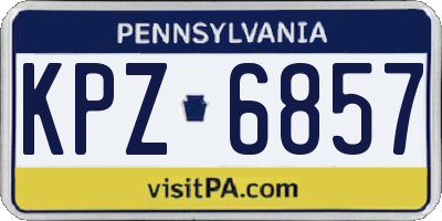 PA license plate KPZ6857