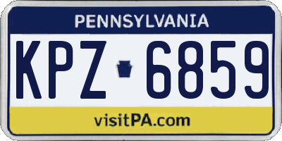 PA license plate KPZ6859