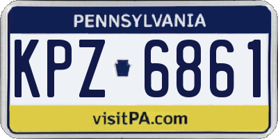 PA license plate KPZ6861