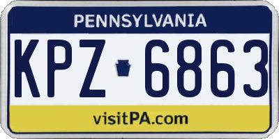 PA license plate KPZ6863