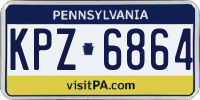 PA license plate KPZ6864