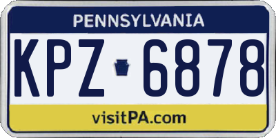 PA license plate KPZ6878