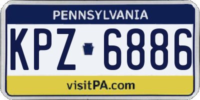PA license plate KPZ6886