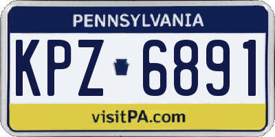 PA license plate KPZ6891