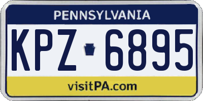 PA license plate KPZ6895