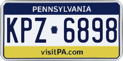 PA license plate KPZ6898