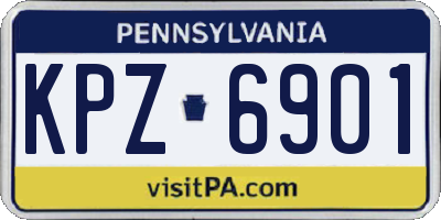 PA license plate KPZ6901