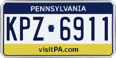 PA license plate KPZ6911