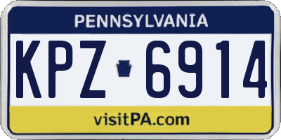 PA license plate KPZ6914