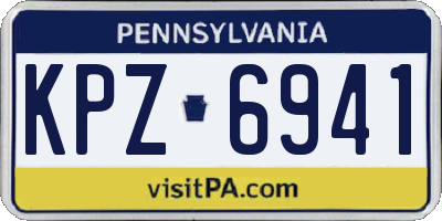 PA license plate KPZ6941