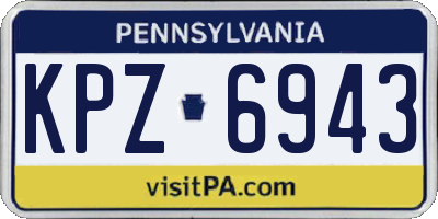 PA license plate KPZ6943