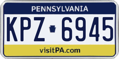 PA license plate KPZ6945