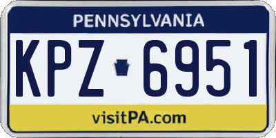 PA license plate KPZ6951