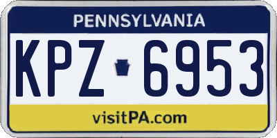 PA license plate KPZ6953