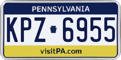 PA license plate KPZ6955