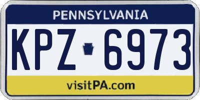 PA license plate KPZ6973