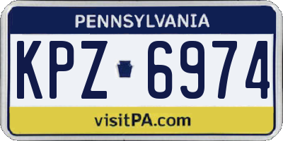 PA license plate KPZ6974