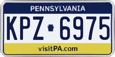 PA license plate KPZ6975