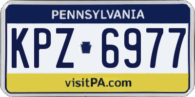PA license plate KPZ6977