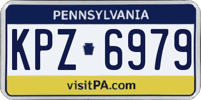 PA license plate KPZ6979