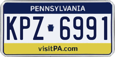 PA license plate KPZ6991