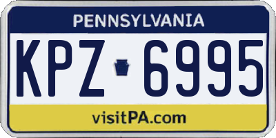 PA license plate KPZ6995