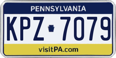 PA license plate KPZ7079