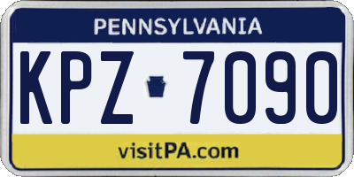 PA license plate KPZ7090