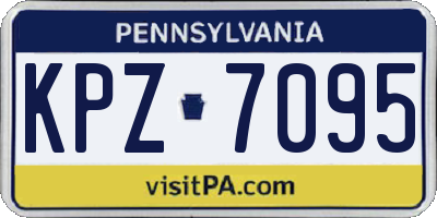 PA license plate KPZ7095