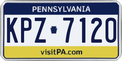 PA license plate KPZ7120