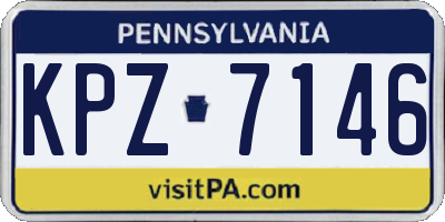 PA license plate KPZ7146