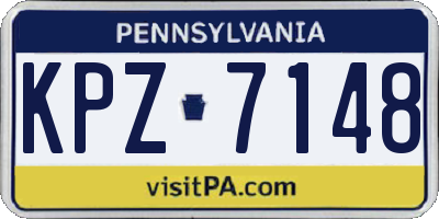 PA license plate KPZ7148