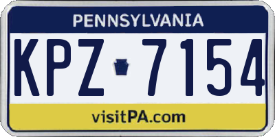 PA license plate KPZ7154