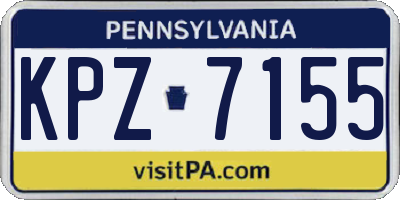 PA license plate KPZ7155