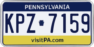 PA license plate KPZ7159