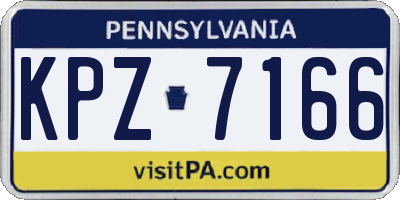 PA license plate KPZ7166