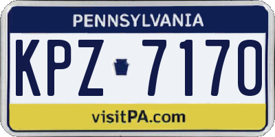 PA license plate KPZ7170
