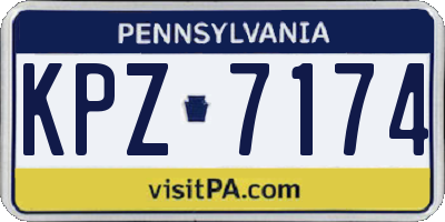 PA license plate KPZ7174