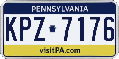 PA license plate KPZ7176