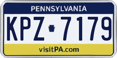 PA license plate KPZ7179