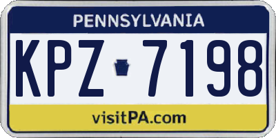 PA license plate KPZ7198