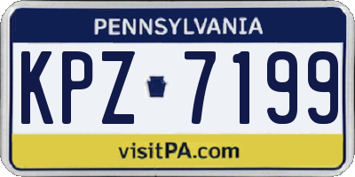 PA license plate KPZ7199