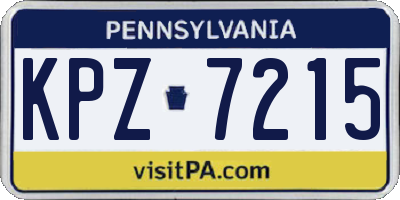 PA license plate KPZ7215