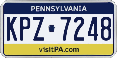 PA license plate KPZ7248