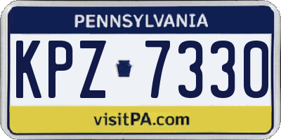 PA license plate KPZ7330
